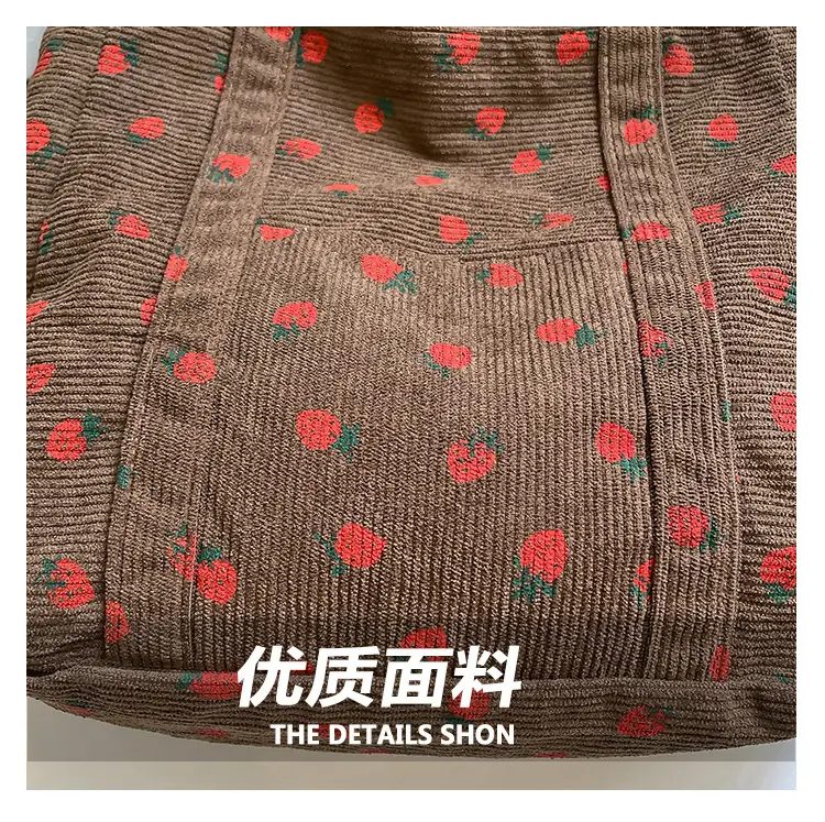 Strawberry Printed Shoulder Bag Women 2024 Casual — feature 4