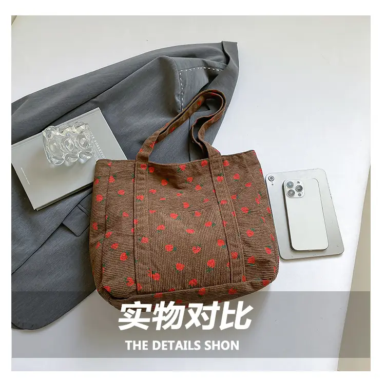 Strawberry Printed Shoulder Bag Women 2024 Casual — feature 5