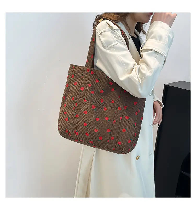 Strawberry Printed Shoulder Bag Women 2024 Casual — feature 9