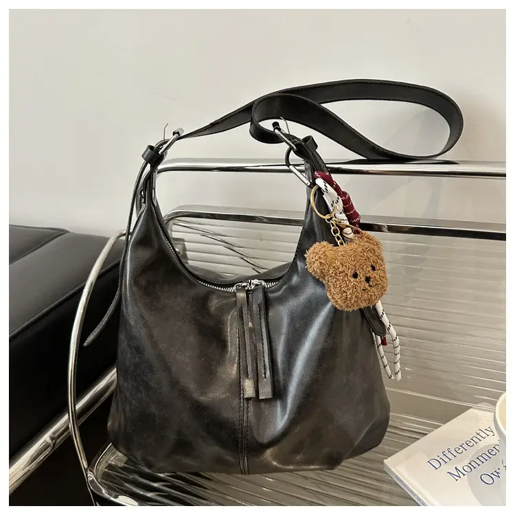 Women's Black Leather Shoulder Crossbody Bag 2024 — feature 22