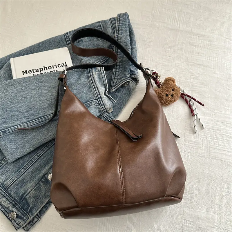 Women's Black Leather Shoulder Crossbody Bag 2024 - Image 6