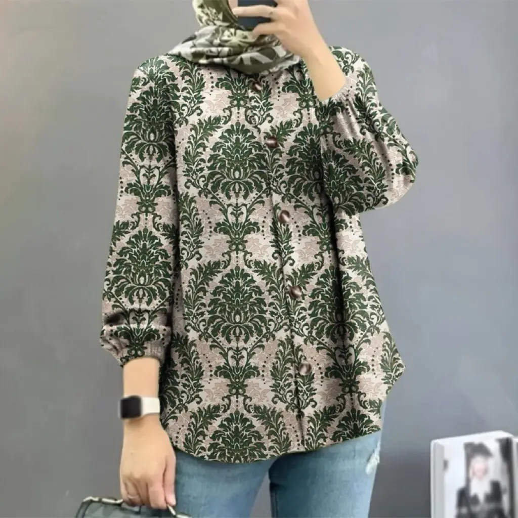 Women Muslim Floral Puff Sleeves 2025 — feature 3