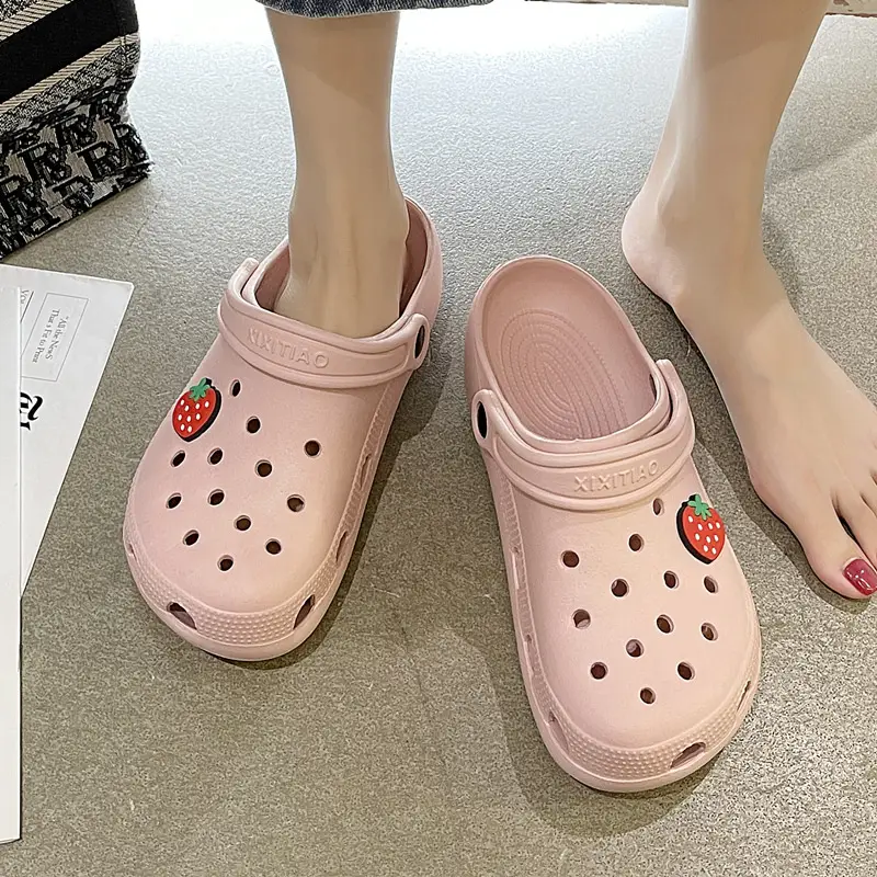 Cute White Hole Crocs for Men Women Beach Slippers - Image 21