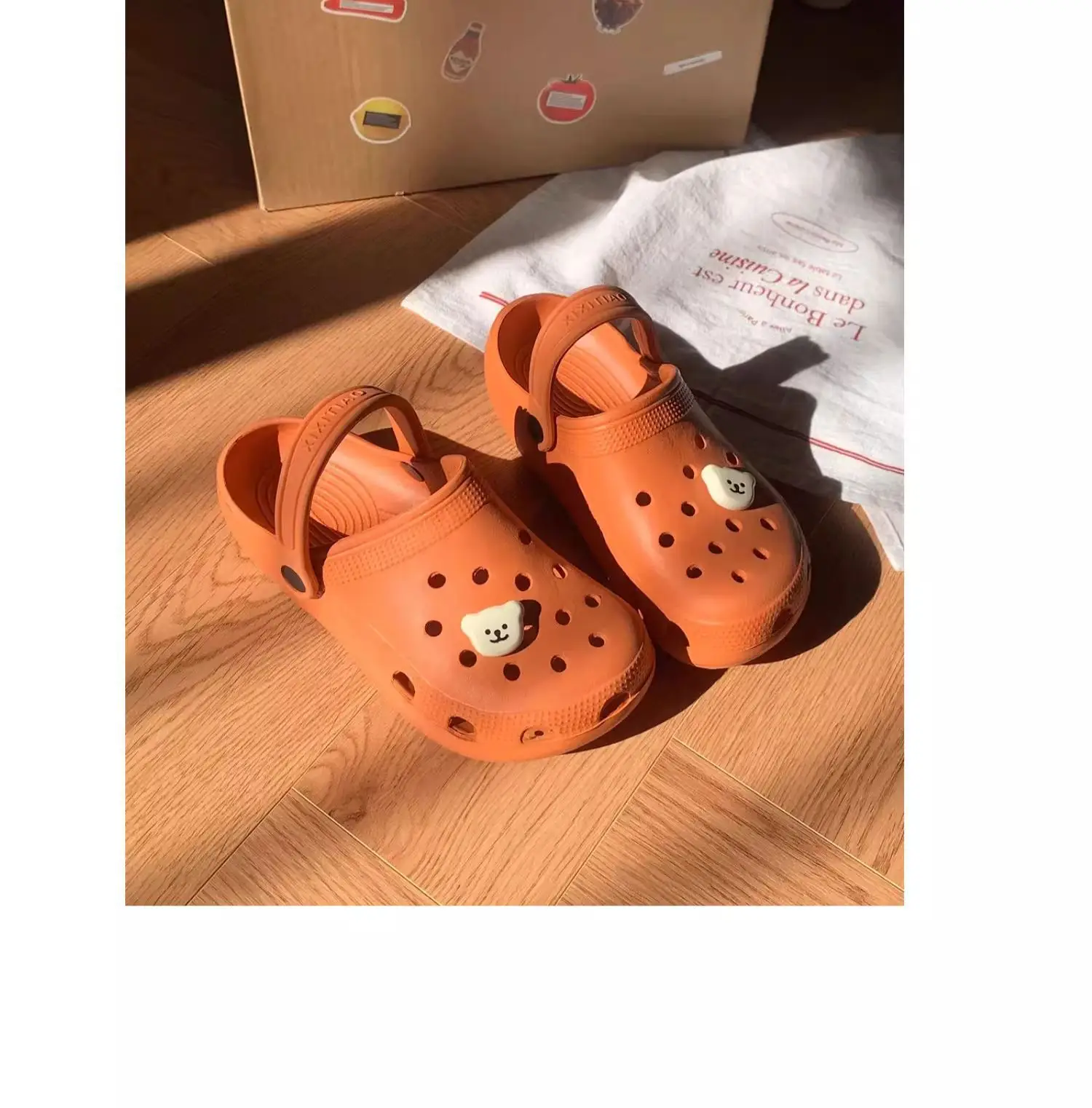 Cute White Hole Crocs for Men Women Beach Slippers — feature 18