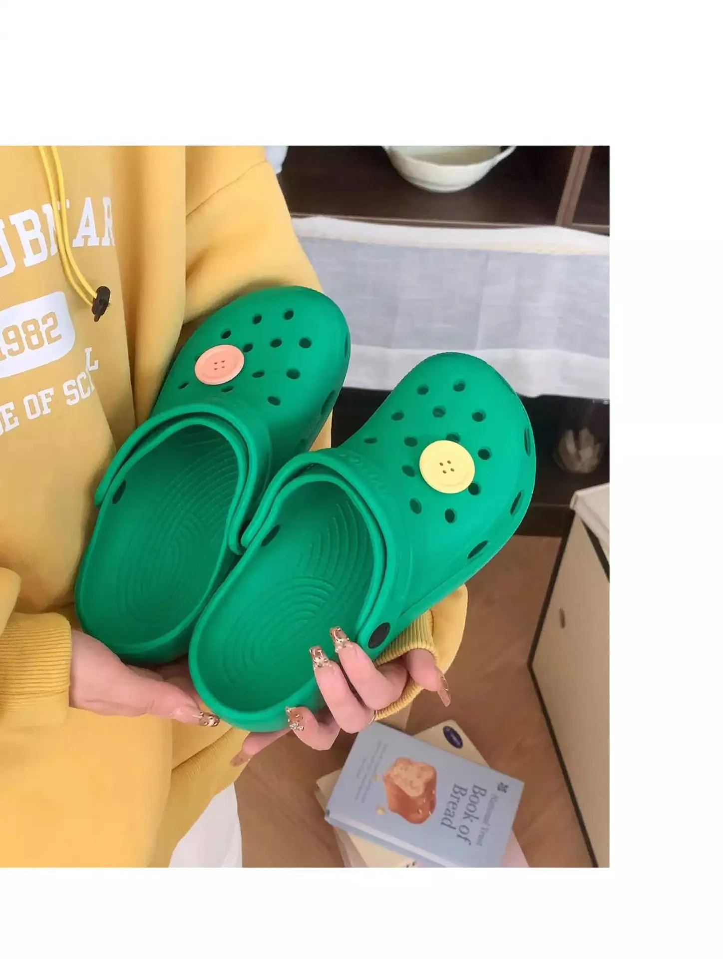 Cute White Hole Crocs for Men Women Beach Slippers — feature 21