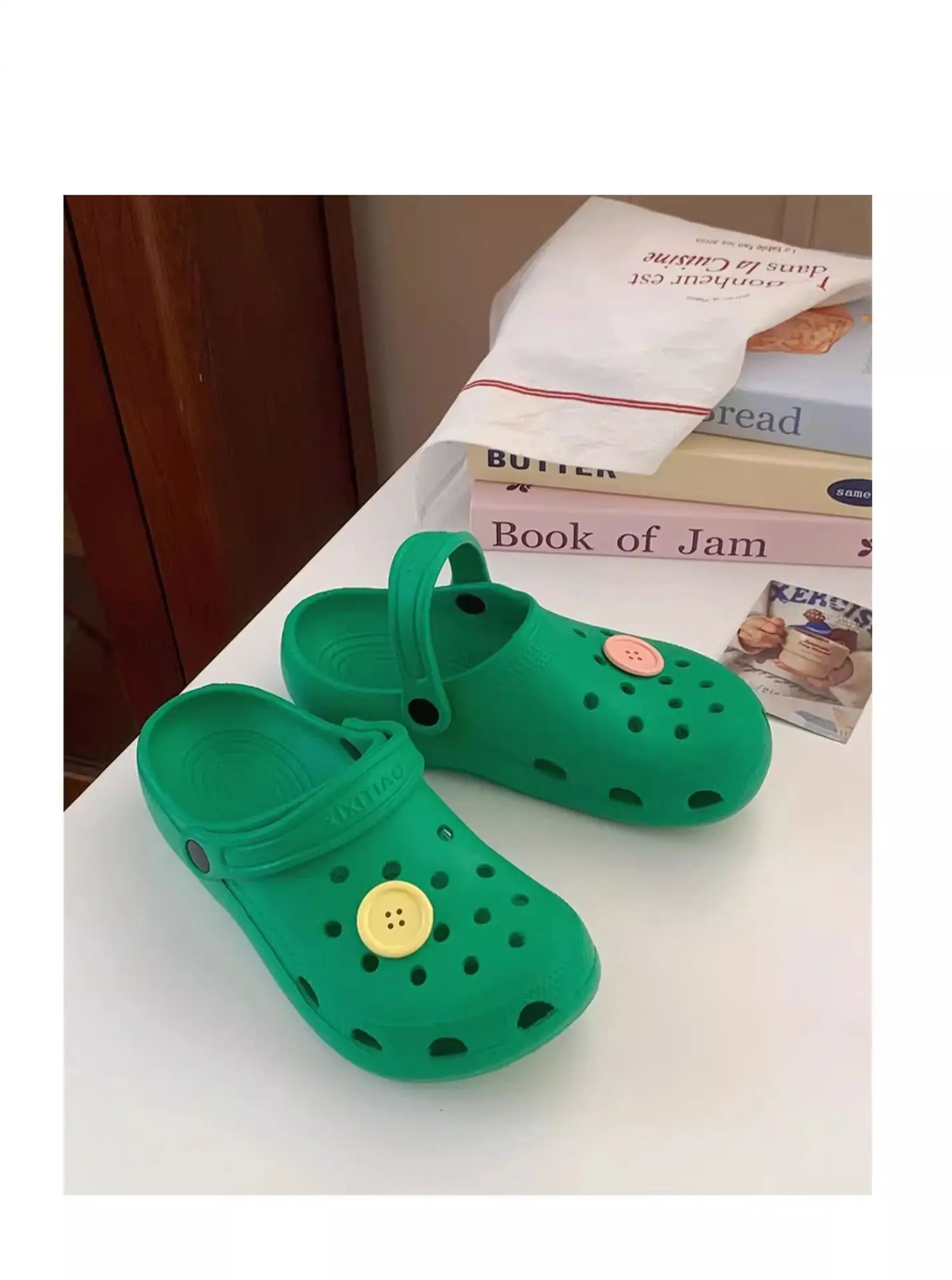 Cute White Hole Crocs for Men Women Beach Slippers — feature 22