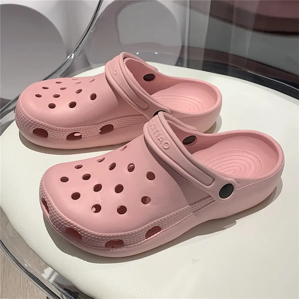 Cute White Hole Crocs for Men Women Beach Slippers - Image 10