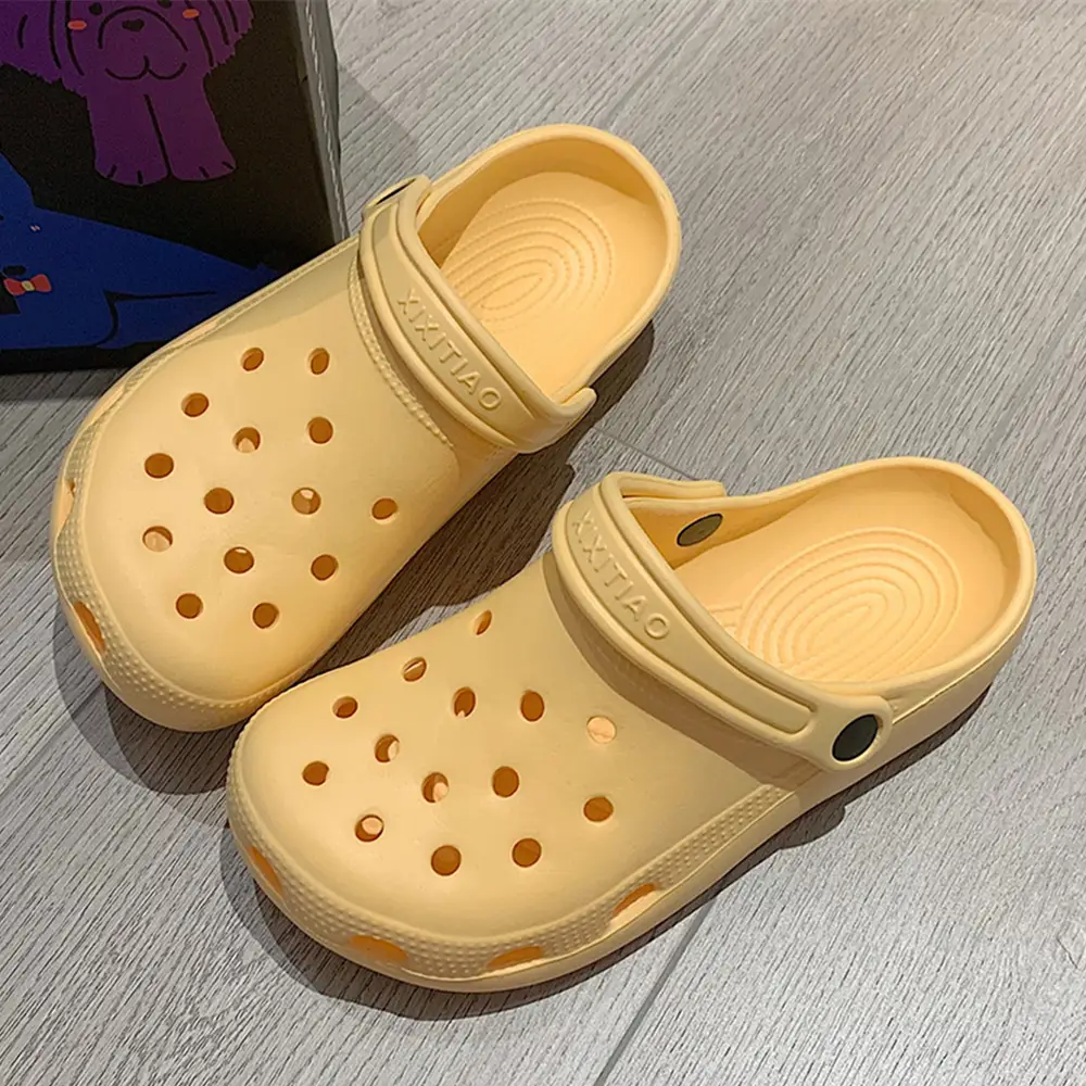 Cute White Hole Crocs for Men Women Beach Slippers - Image 13