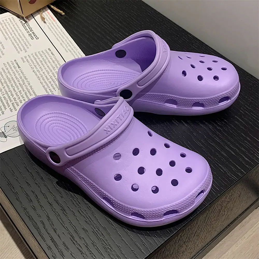 Cute White Hole Crocs for Men Women Beach Slippers - Image 15