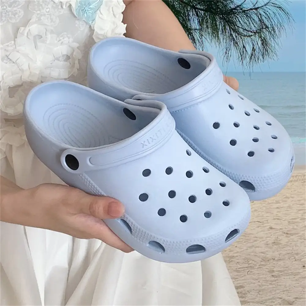 Cute White Hole Crocs for Men Women Beach Slippers - Image 17