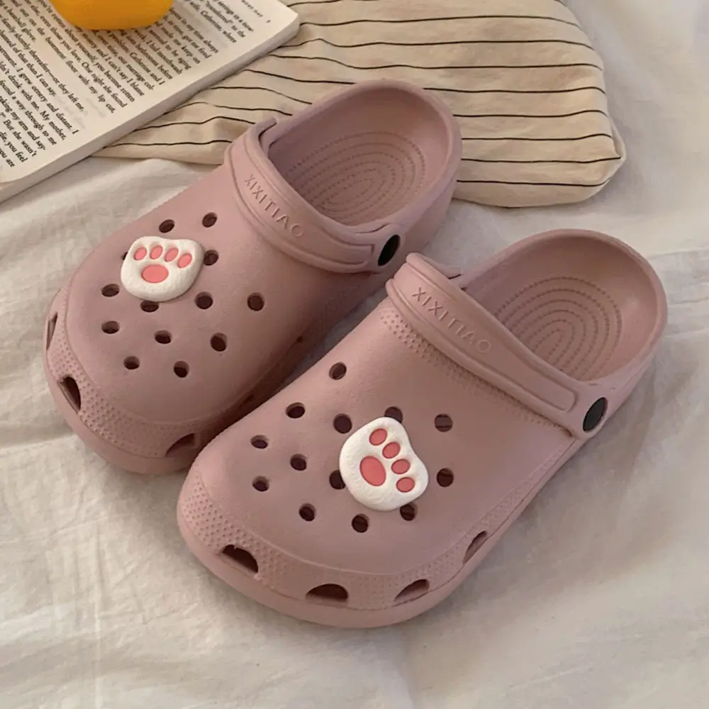 Cute White Hole Crocs for Men Women Beach Slippers - Image 7