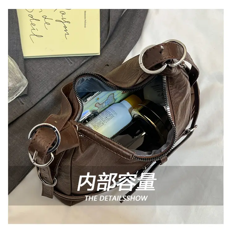 Black Leather Motorcycle Shoulder Bag for Women 2024 — feature 2