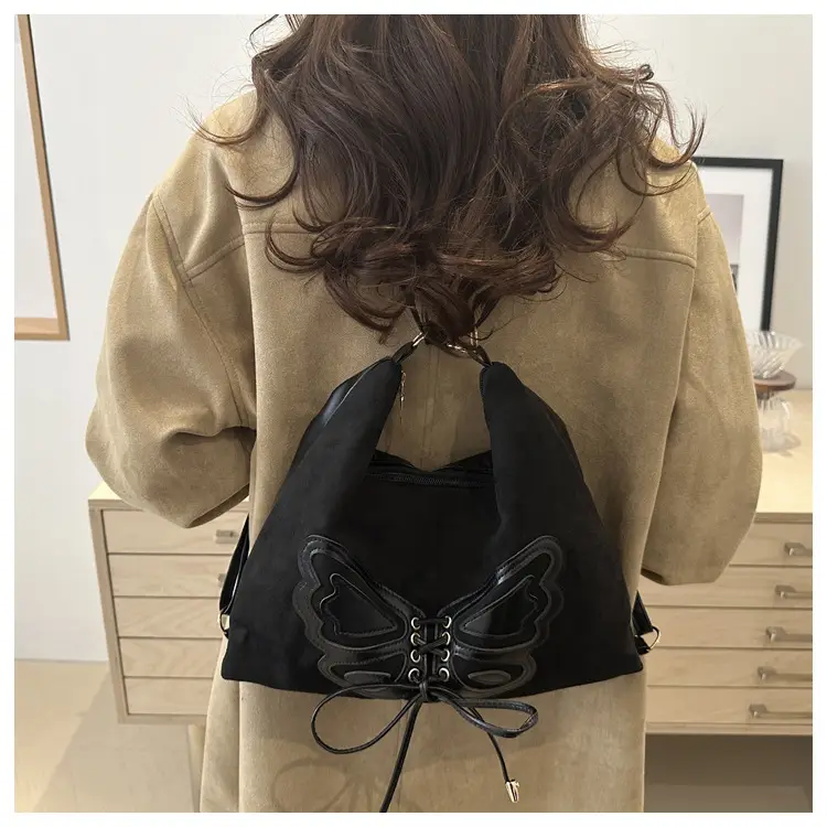 Black Bow Shoulder Bag for Women 2024 Winter — feature 18