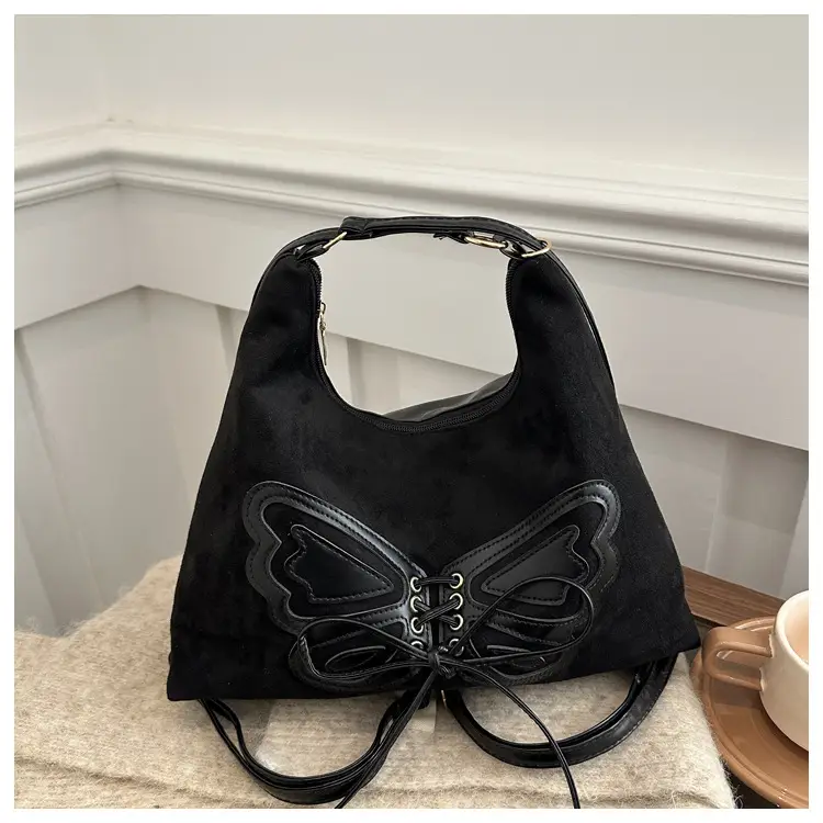 Black Bow Shoulder Bag for Women 2024 Winter — feature 20