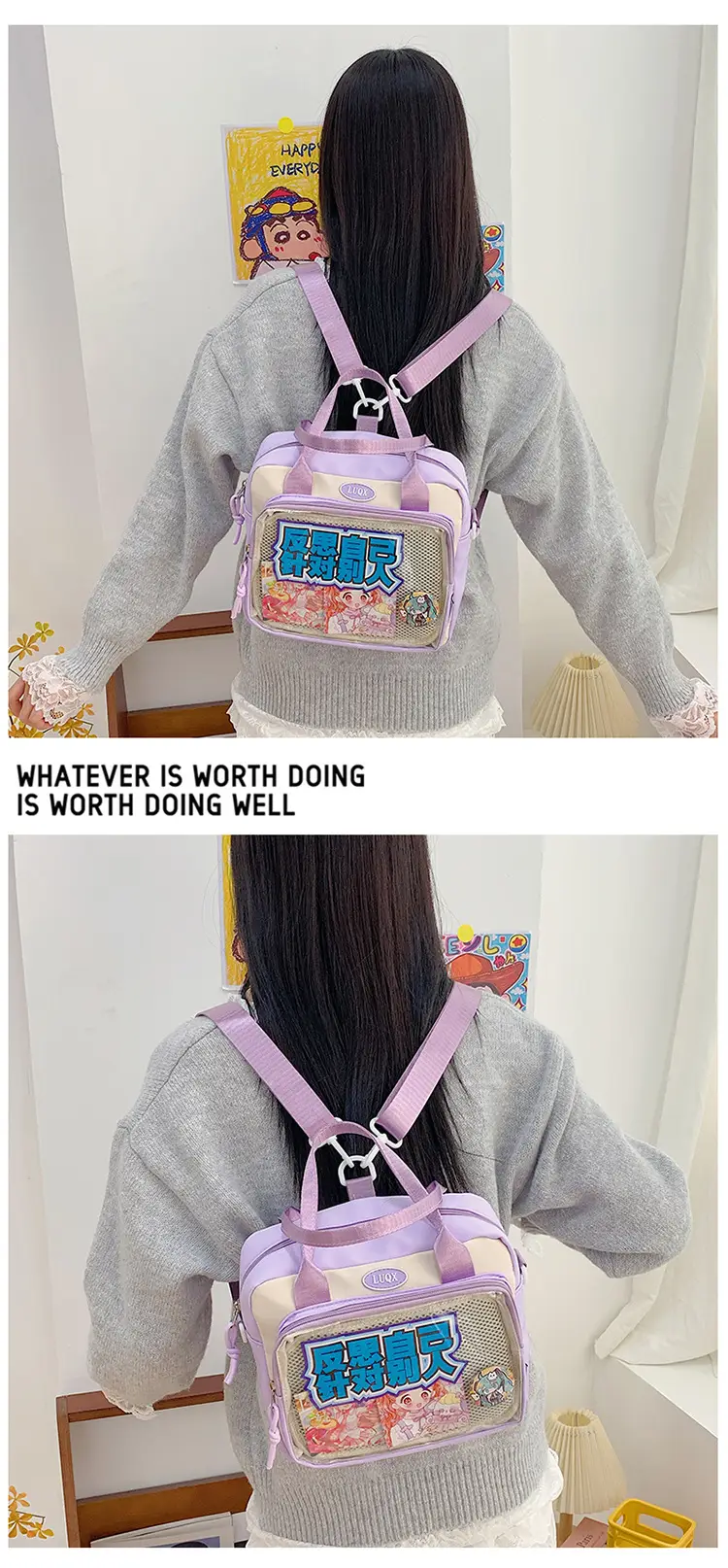 Cute Korean Transparent Shoulder Bag for Women — feature 12
