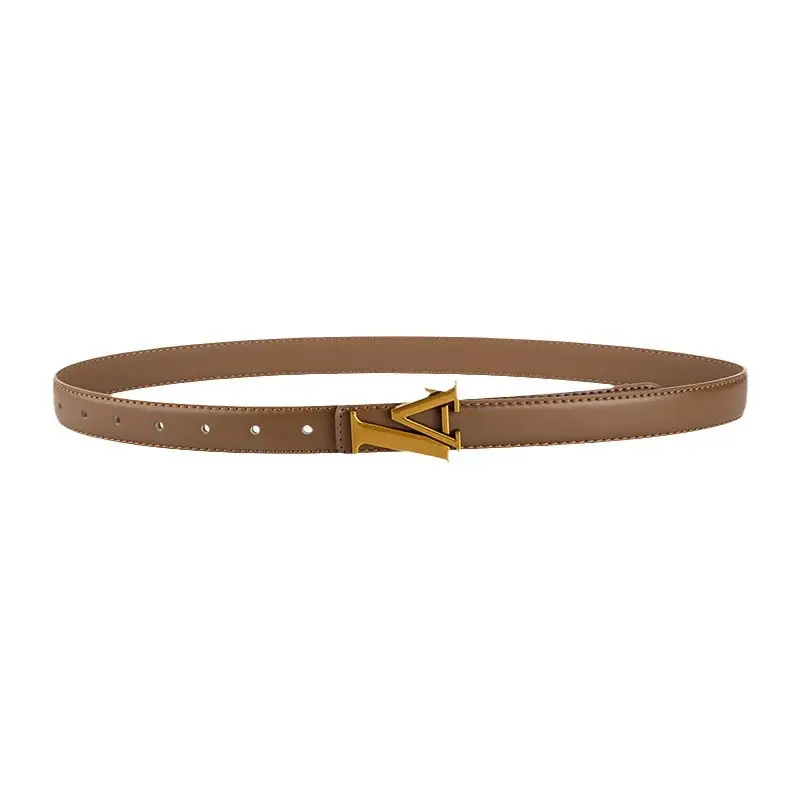 Pink Vintage L-shaped Buckle Belt for Women - Image 30