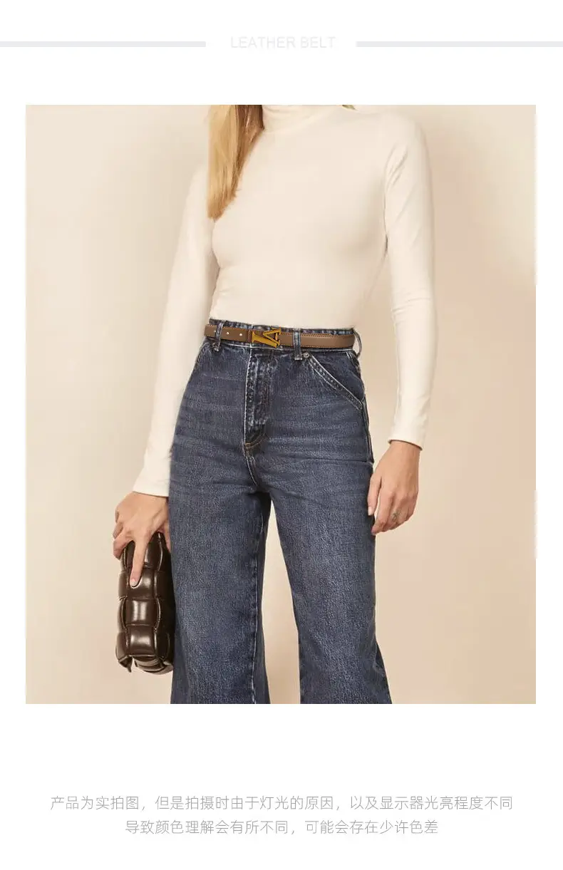 Pink Vintage L-shaped Buckle Belt for Women — feature 1