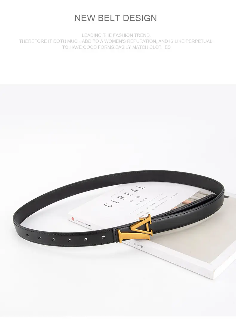 Pink Vintage L-shaped Buckle Belt for Women — feature 12