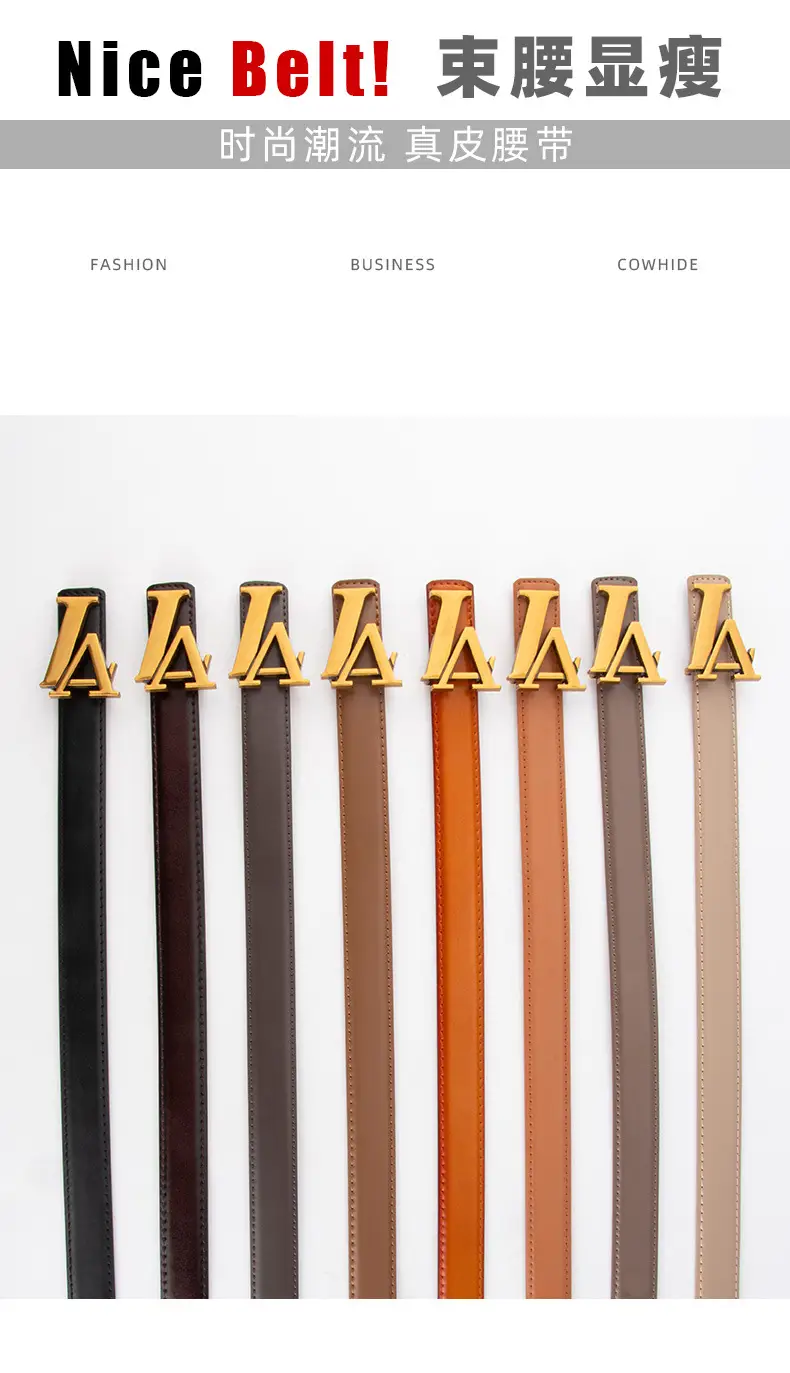 Pink Vintage L-shaped Buckle Belt for Women — feature 3