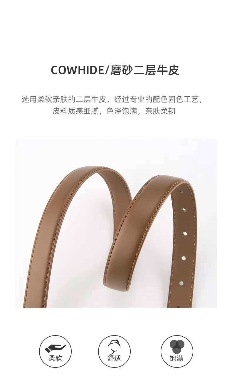 Pink Vintage L-shaped Buckle Belt for Women — feature 5