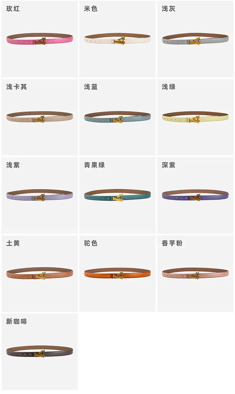 Pink Vintage L-shaped Buckle Belt for Women — feature 8