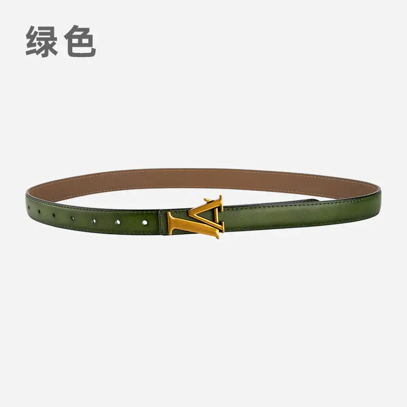 Pink Vintage L-shaped Buckle Belt for Women - Image 12