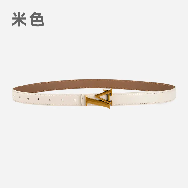 Pink Vintage L-shaped Buckle Belt for Women - Image 14