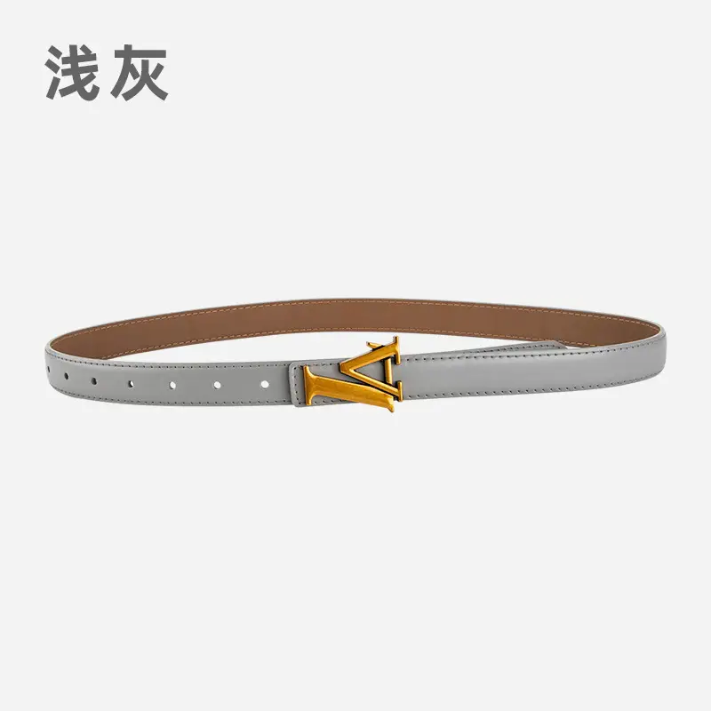 Pink Vintage L-shaped Buckle Belt for Women - Image 15
