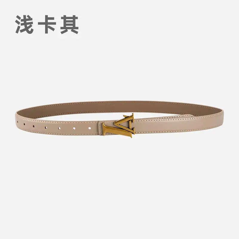 Pink Vintage L-shaped Buckle Belt for Women - Image 16