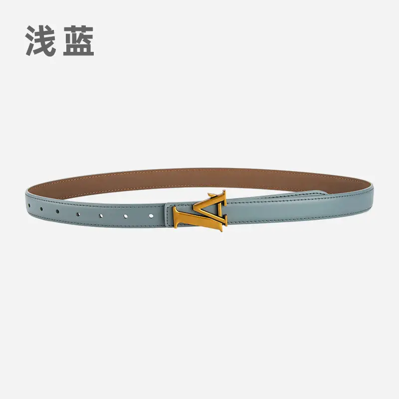 Pink Vintage L-shaped Buckle Belt for Women - Image 17