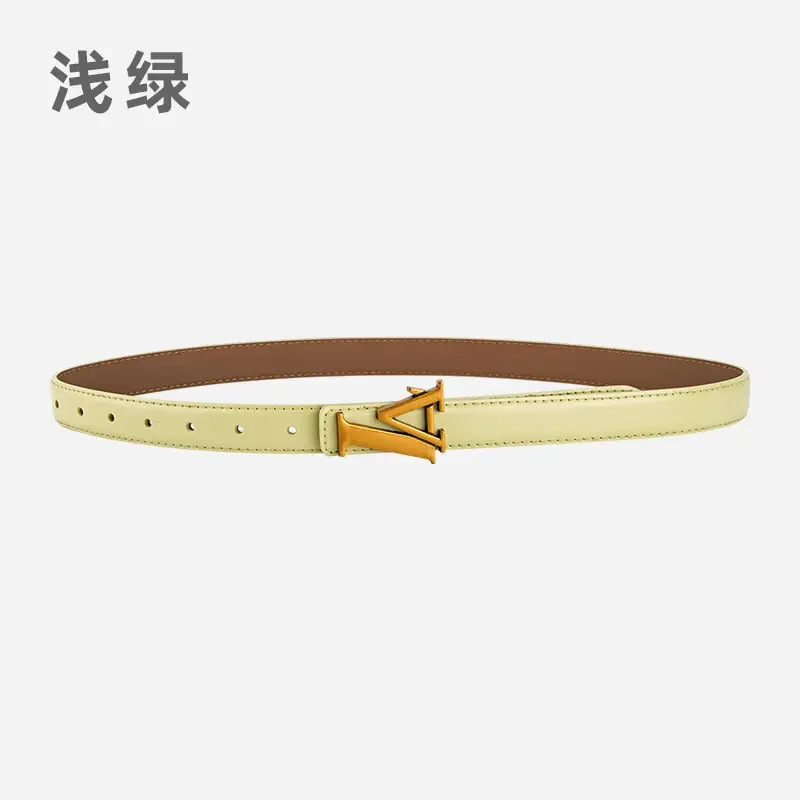 Pink Vintage L-shaped Buckle Belt for Women - Image 18