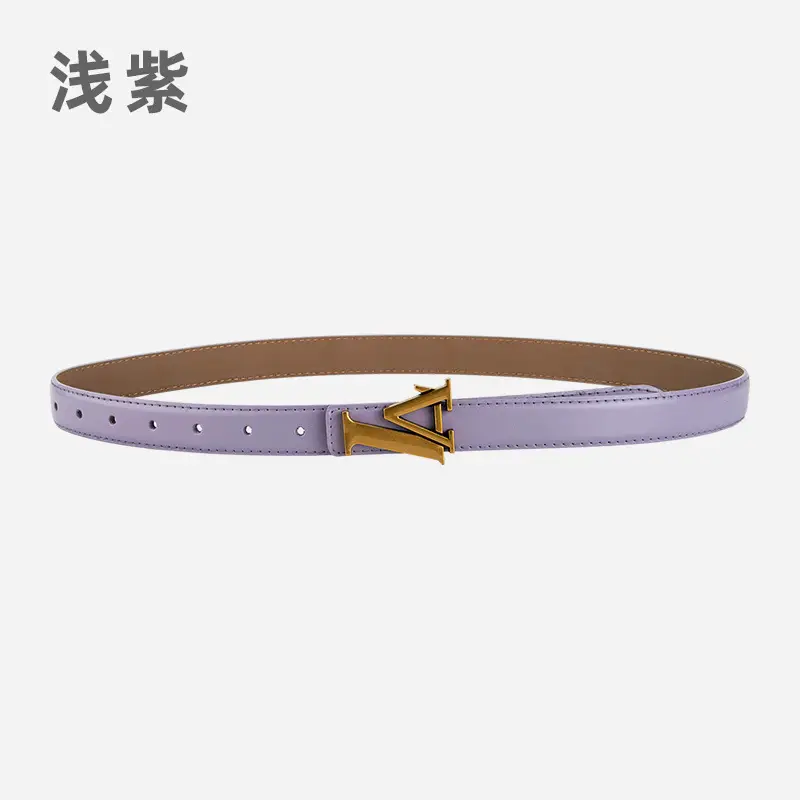 Pink Vintage L-shaped Buckle Belt for Women - Image 19