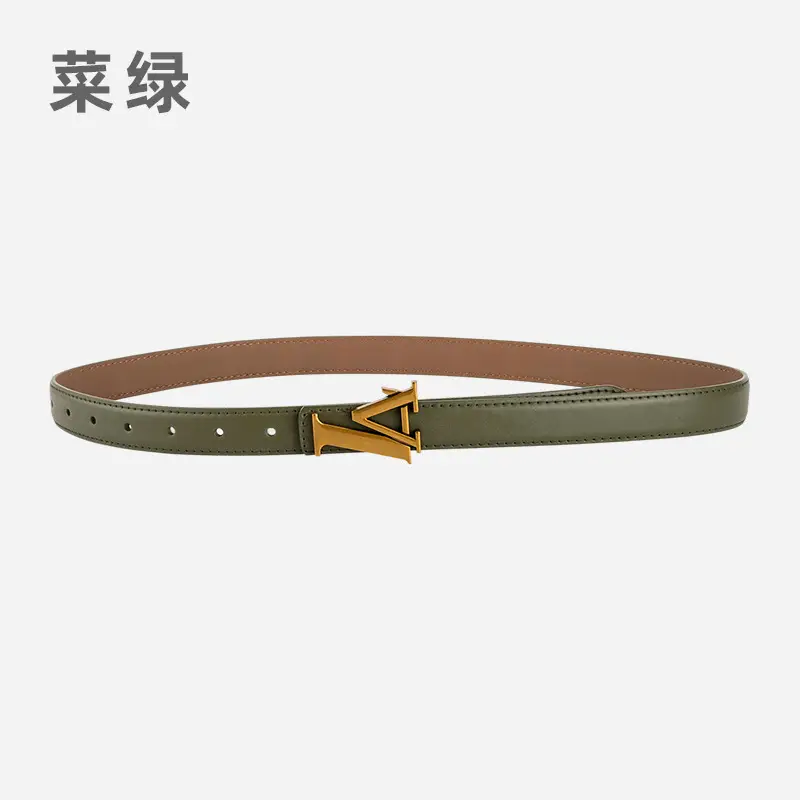 Pink Vintage L-shaped Buckle Belt for Women - Image 2
