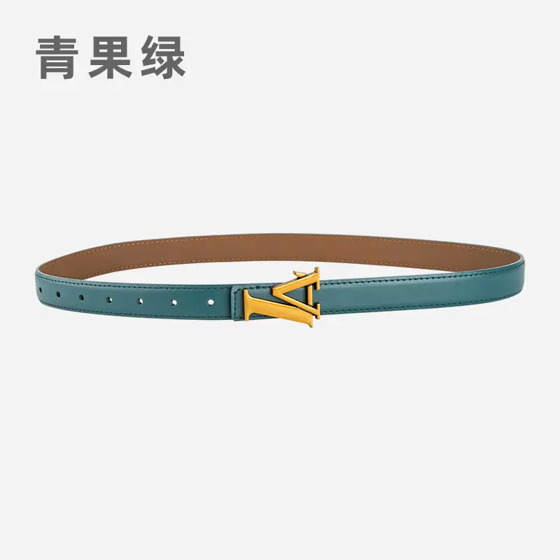 Pink Vintage L-shaped Buckle Belt for Women - Image 20