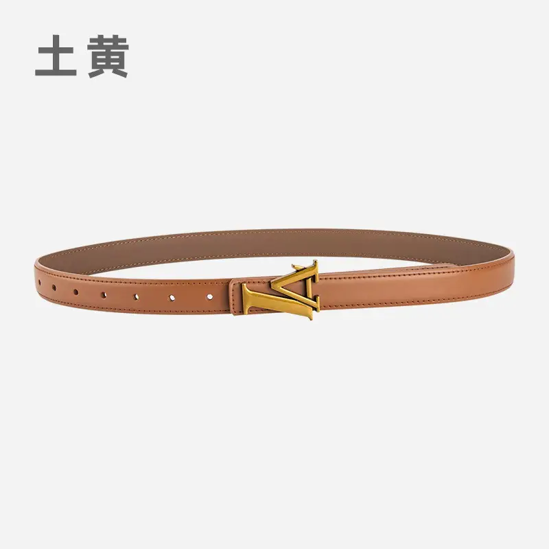 Pink Vintage L-shaped Buckle Belt for Women - Image 22