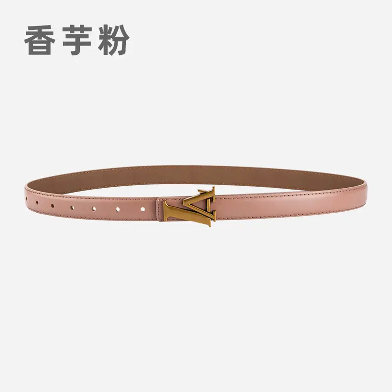 Pink Vintage L-shaped Buckle Belt for Women - Image 24