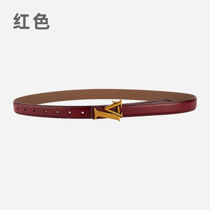 Pink Vintage L-shaped Buckle Belt for Women - Image 5