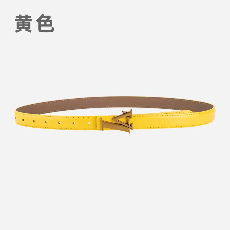 Pink Vintage L-shaped Buckle Belt for Women - Image 6