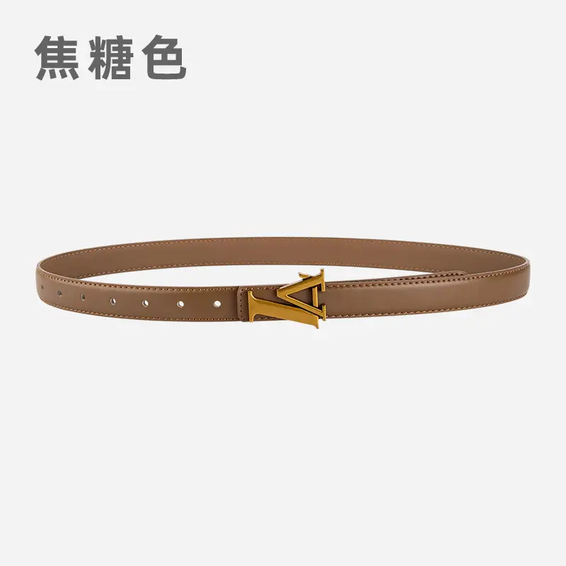 Pink Vintage L-shaped Buckle Belt for Women - Image 7