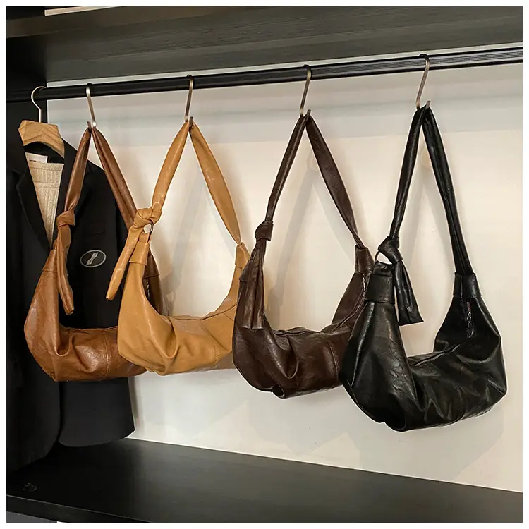 Korean Style Pleated Bag Large Capacity Brown — feature 10
