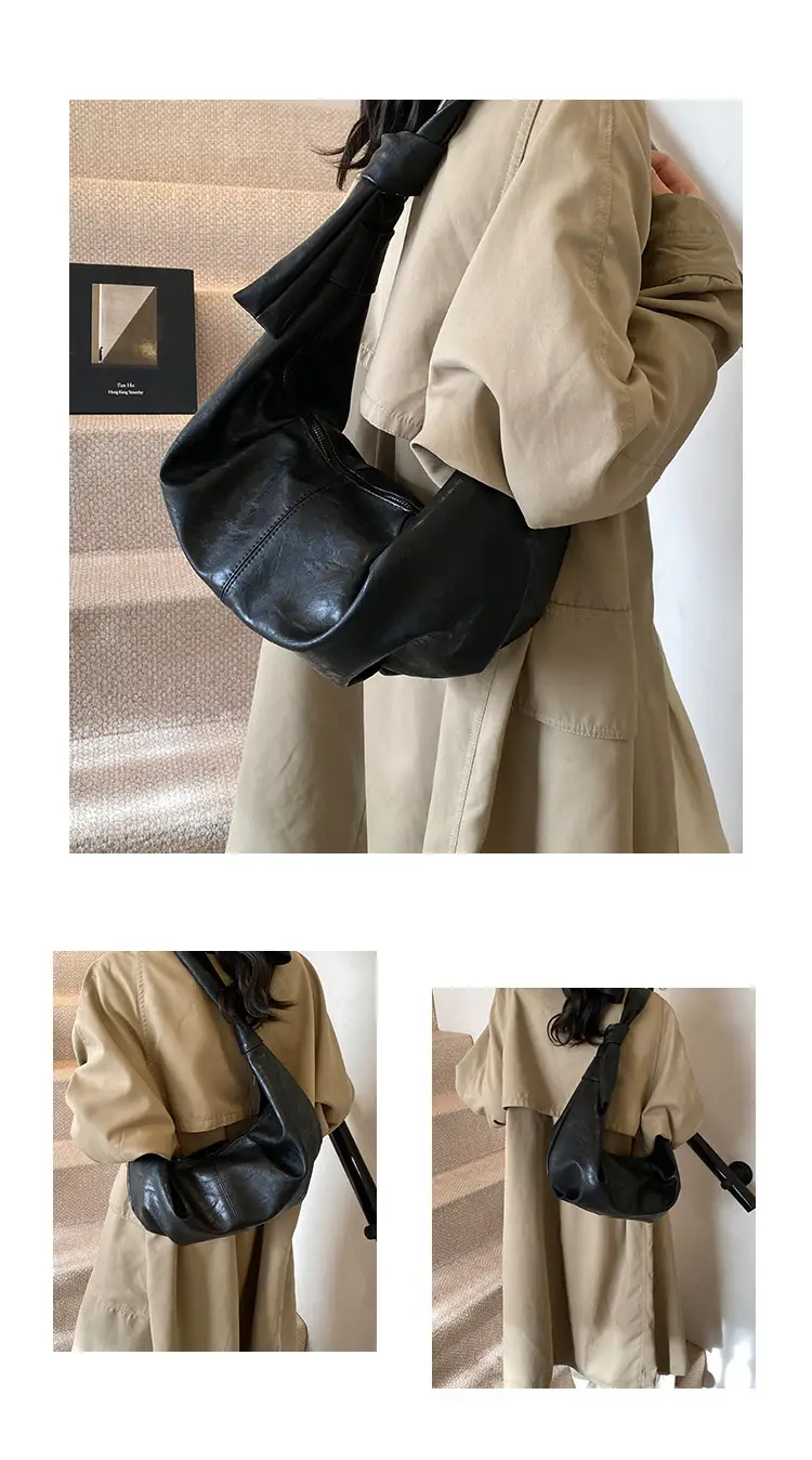Korean Style Pleated Bag Large Capacity Brown — feature 8