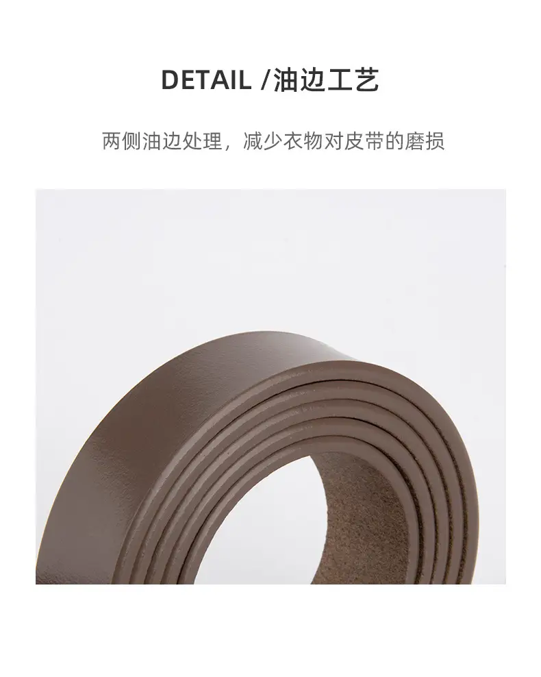 Green Leather Belt with Gold L Buckle for Women — feature 7