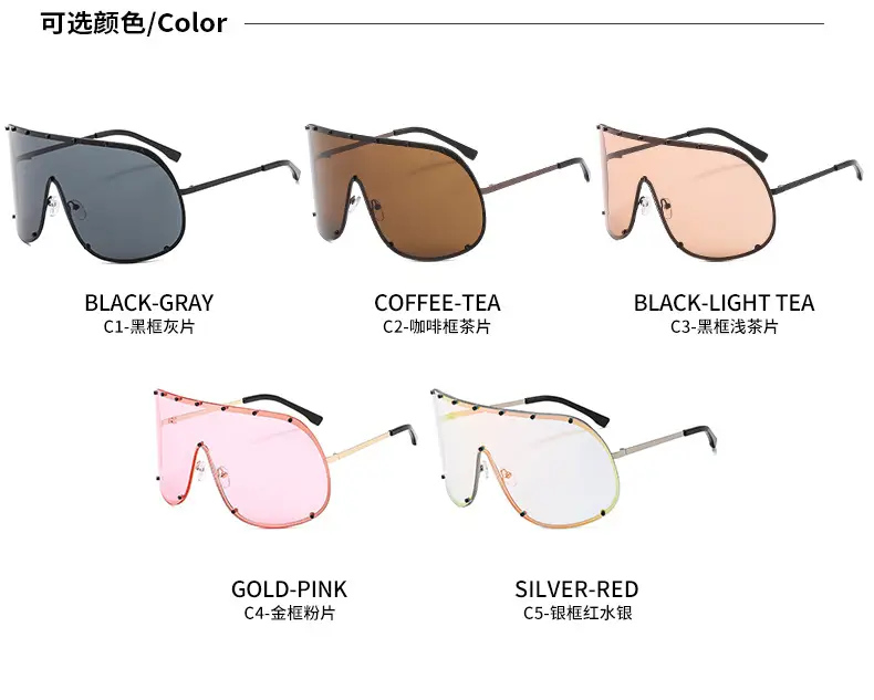 Liu Yifei Sunglasses UV400 Large Frame Black β feature 10
