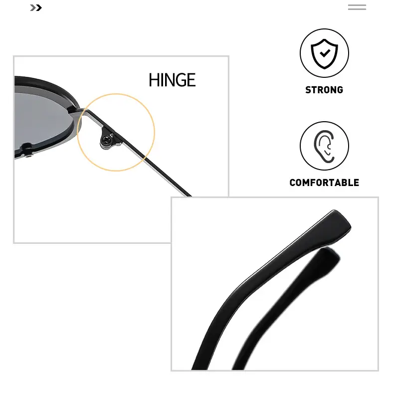 Liu Yifei Sunglasses UV400 Large Frame Black β feature 8