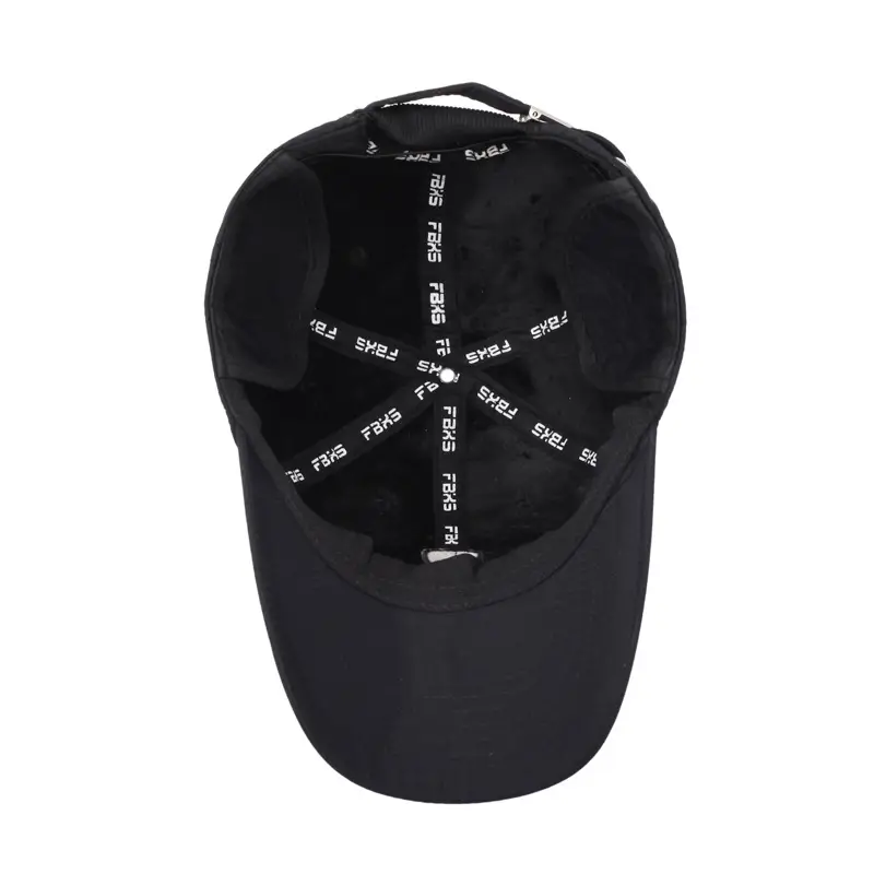 Winter Black Baseball Cap for Men Cold Proof Windproof