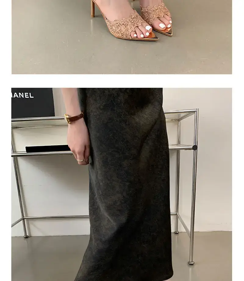 Women Embroidered Stiletto Heels Champagne Gold Spring 2024 — feature 6