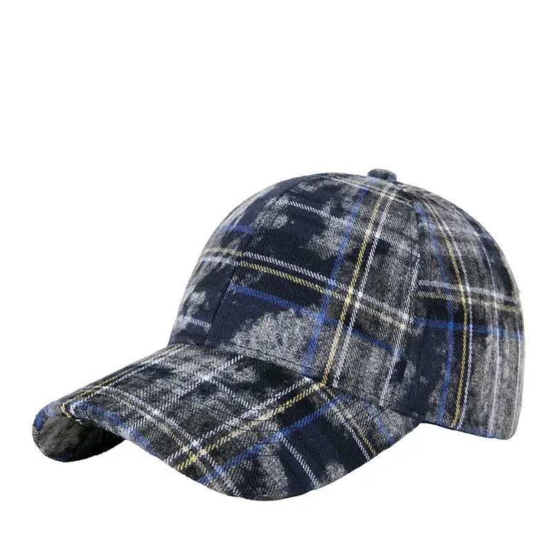 Plaid Plush Baseball Cap Women Retro South Korea - Image 8