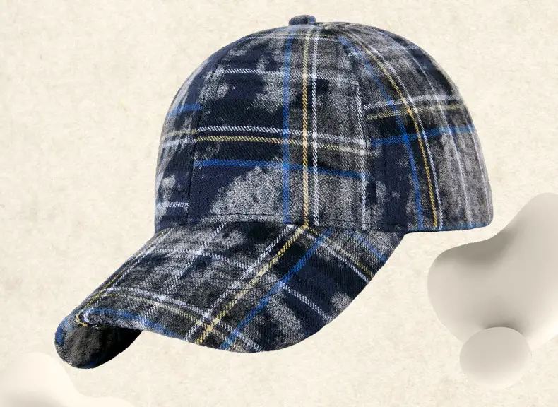 Plaid Plush Baseball Cap Women Retro South Korea — feature 9