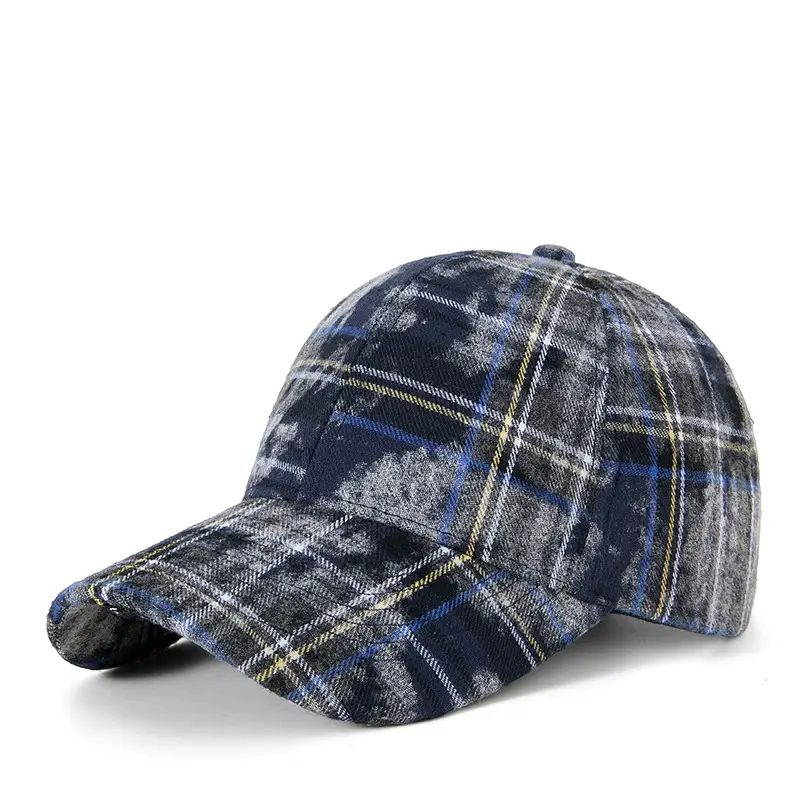 Plaid Plush Baseball Cap Women Retro South Korea - Image 2