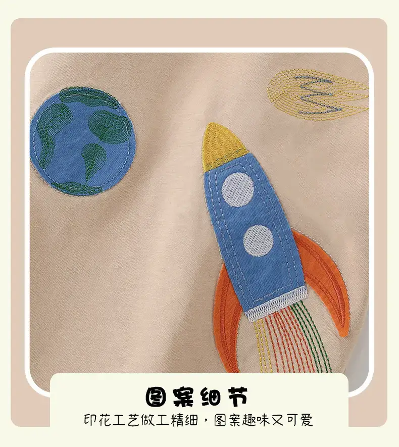 Malwee Boys T-Shirt Summer Rocket Earth Print — feature 8